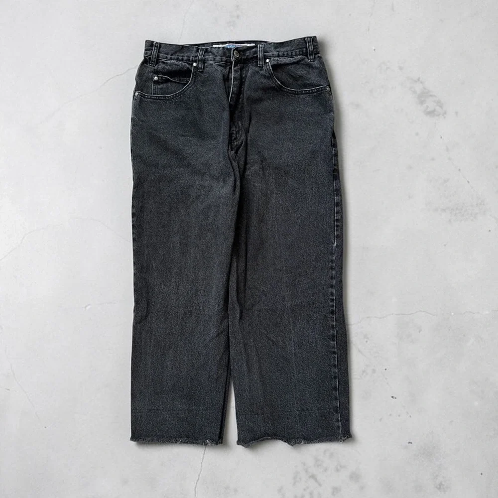 Y2K Anchor Blue Vintage Huge Baggy Skater Denim Wide Leg Jeans Size 33x25